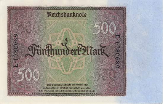 500 Mark 1922 ro.70 E